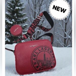 Karl Lagerfeld Bold Red Crossbody Bag